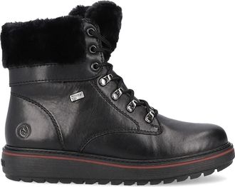 Remonte Zwarte Gesloten Booties Enkellaarzen Vrouwen - Dames - Winterlaarzen - Zwart - 37 EU - Wol - Schoenen