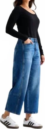 A.n.a Highest Rise Barrel Jean In Blue