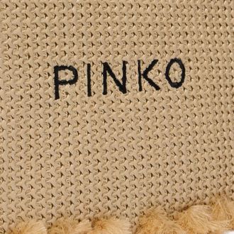 Pinko Womens Clutch Raffia Natural Polypropylene Handbags Hand Bags