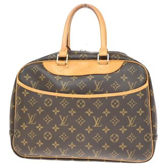 Louis Vuitton Deauville Handbag Monogram Canvas Brown Canvas Handbag (Pre-Owned)