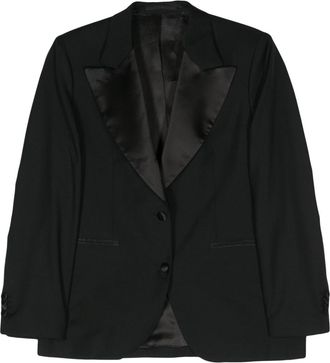 Officine G&eacute;n&eacute;rale Raya single-breasted blazer - women - Mohair/Virgin Wool/Cotton - 38 - Black