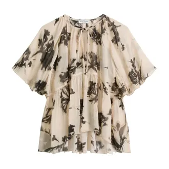 Marc O'Polo Dames, Blouses & Shirts, Blauw, Maat: M Viscose