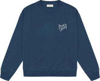 Museum of Peace and Quiet Mens Warped Crewneck Sweatshirt In Navy