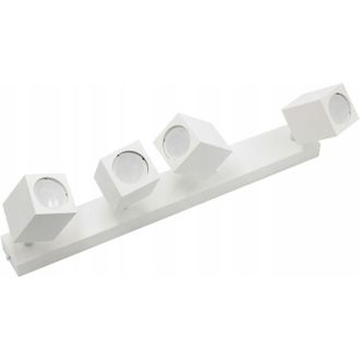 OEM Aplique De Pared De Cuatro Luces Gu10 Cuadrado Blanco