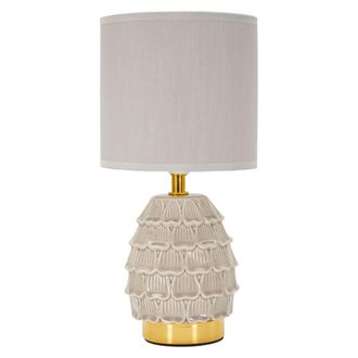 Dmora L&aacute;mpara De Mesa Talkee: Necesita 1 Bombilla, Base E14, Pantalla, Beige