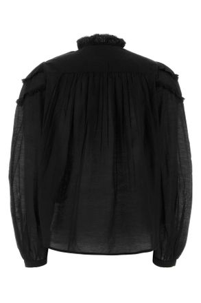 Isabel Marant Womens Black Cotton Blend Christa Shirt Camicie