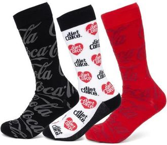 Cufflinks Inc. Coca-Cola Assorted 3-Pack Crew Socks Gift Box Set in Multi at Nordstrom, Size 10-13