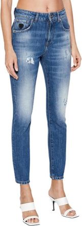 John Richmond Slim Fit Skinny Jeans - Dames - Skinny Jeans - Blauw - W28 - Jeans