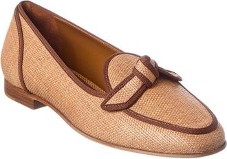 Alexandre Birman Grosgrain Raffia Loafer