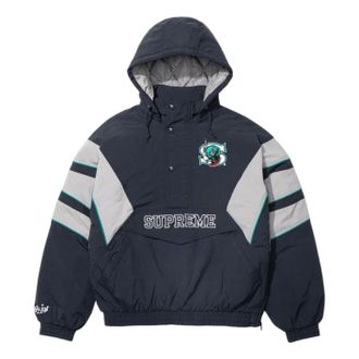 SUPREME x SALEM SS26 Half Zip Stadium Jacket Navy SUP-SS26-273-NVY