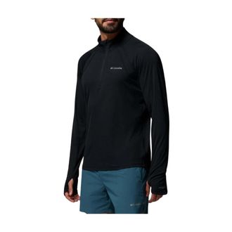 Columbia Stealth Spring LS HZ Tee - Heren - Sportshirts - Zwart - S - Fitness