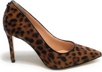 Guess Luipaardprint Leren Pumps met Puntige Neus - Dames - Pumps - Bruin - 40 EU - Leer - Schoenen