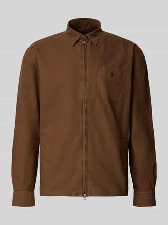 Polo Ralph Lauren Regular Fit Hemdjacke aus reiner Baumwolle Modell OSACA in Mittelbraun, Gr&ouml;&szlig;e XXL