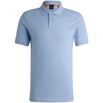 HUGO BOSS Mens Passenger Box Logo Polo Shirt (Blue) - Size Medium