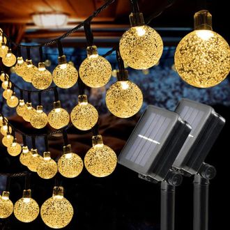 OEM Luces De Cuerda Solar - 9,5 M - 50 Led - 8 Modos - Ip65 - Para Jard&iacute;n Y Terraza - Set De 2