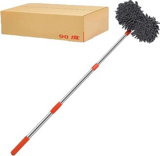 OEM Cepillo Para Lavar Coches, Mango Telesc&oacute;pico, Giratorio 360&deg;, Amarillo