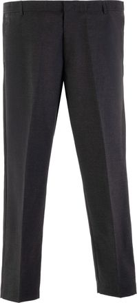 Generic Mens Formal Trousers - Smart Straight Leg Office and Casual Work Trousers with Flat Front and Pockets, UK Waist Sizes 30-50 Inches Dark Grey