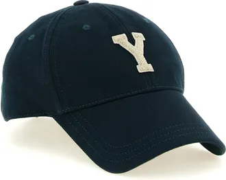 Saint Laurent Embroidered Terry Letter Y Baseball Cap - Navy