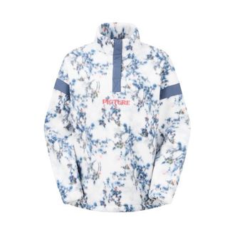 Picture Velora Printed 1/4 Fleece Fleecepullover f&uuml;r Damen | wei&szlig;/grau