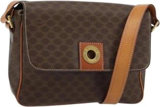 Celine Pre-owned Canvas Schoudertas - Dames - Vintage Schoudertas - Bruin - ONE Size - Vintage