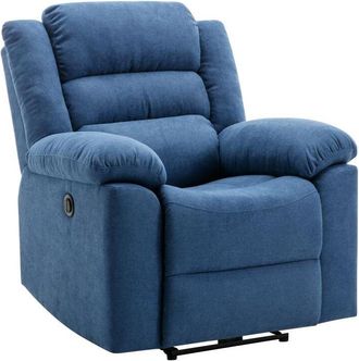 Vente-Unique Vente-unique - Poltrona relax elettrica in Tessuto Blu - burolo