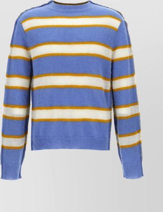 Marni striped pattern round neck sweater