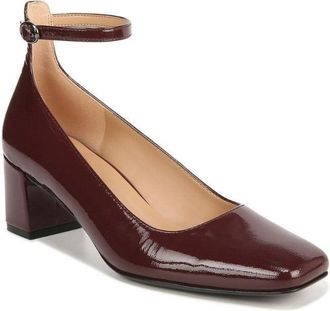 Naturalizer Karina Womens Brown Ankle Strap Block Heel Dress Shoes JOBB669