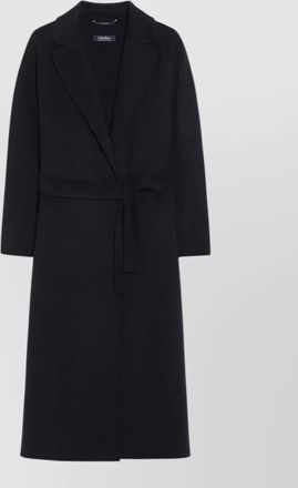 Max Mara virgin wool belted midi coat