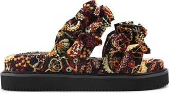 Kurt Geiger Womens Sunshine Sandal Sandals - Multicolour Fabric - Size UK 3