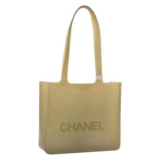 Chanel Pre-owned Tote Bags, female, Beige, Size: ONE SIZE Pre-owned Tote Bag