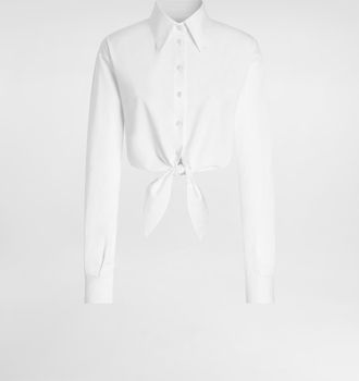 Dolce & Gabbana Cotton Poplin Shirt - Woman Shirts And Tops White 36