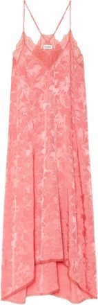Zadig&Voltaire Abito midi con rifinitura in pizzo - Rosa