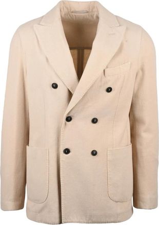Circolo 1901 Giacca Doppiopetto - Heren - Blazers - Beige - M - Wol - Jassen