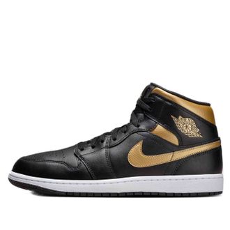 Nike Jordan Air Jordan 1 Mid Black Metallic Gold DQ8426-071