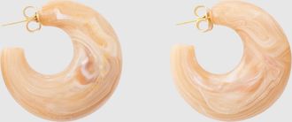 Vanessa Baroni Boucles doreilles Moon Crème Brulée Marble