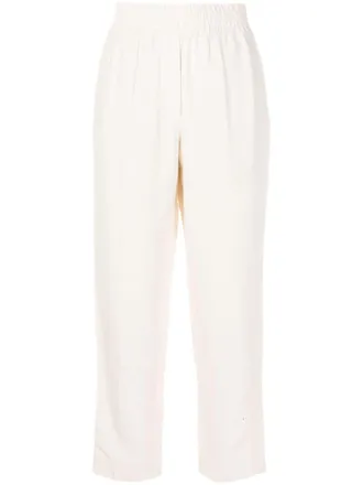 Brunello Cucinelli high-waisted linen trousers - women - Viscose/Linen/Flax - 38 - White
