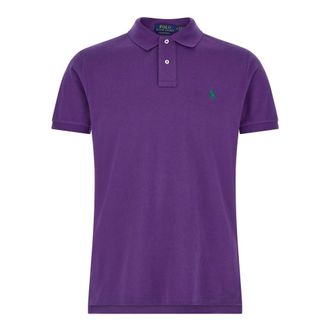 Polo Ralph Lauren Piqu&eacute; Polo Shirt - male - Polo Ralph Lauren - Polo Shirts - Purple - XL - Tops