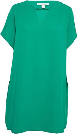 Diane Von Fürstenberg V-neck short-sleeves mini dress - Green
