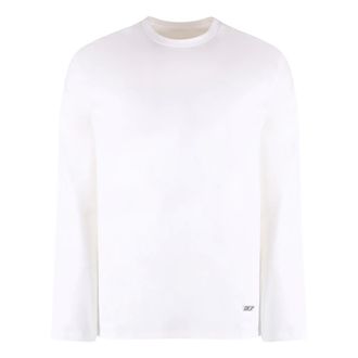 Jil Sander Long Sleeve Tops, male, White, Size: S Long Sleeve Cotton T-Shirt