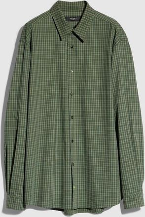 Gucci Checked Cotton Polyamide Shirt, Size XXL, Green