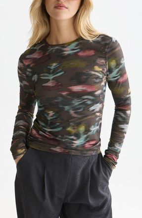 Scotch & Soda Print Long Sleeve T-Shirt in Glitch Dream Forest Night at Nordstrom, Size X-Small