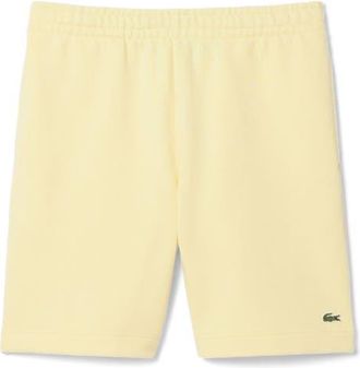 Lacoste Cotton Fleece Sweat Shorts in Yellow at Nordstrom, Size 7
