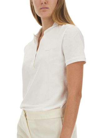 Lacoste Logo-Embroidered Cotton Polo Shirt - White