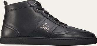 Christian Louboutin Mens Retero High-Top Sneakers in Leather