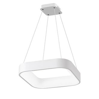 Rossini Illuminazione Chopin - Sospensione Quadrata A Led 60w, 3000k, Luce Calda, Struttura In Metallo Bianco, Diffusore In Metacrilato, Ip20 - Rossini Group