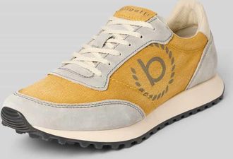Bugatti Sneaker mit Label-Details Modell Bierman in GELB, Gr&ouml;&szlig;e 40