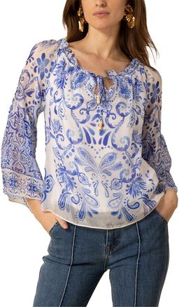Hale Bob Myra Silk-Blend Blouse