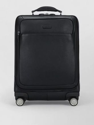 Piquadro cabin slim leather trolley four wheels