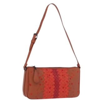 Bottega Veneta Pre-owned Vintage Schoudertas - Dames - Pre-owned - Bruin - Maat: ONE Size Leer