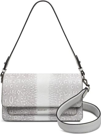 Radley London Medium Lizard Embossed Leather Shoulder Bag in Bright White at Nordstrom Rack